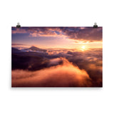 Heaven On Earth Mountains in Clouds at Sunrise Landscape Photo Loose Wall Art Prints
