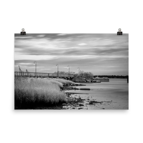 Historic New Castle 2 Black and White Landscape Photo Loose Wall Art Prints - PIPAFINEART