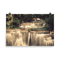 Misty Huay Mae Khamin Waterfall Thailand Landscape Photo Loose Wall Art Prints