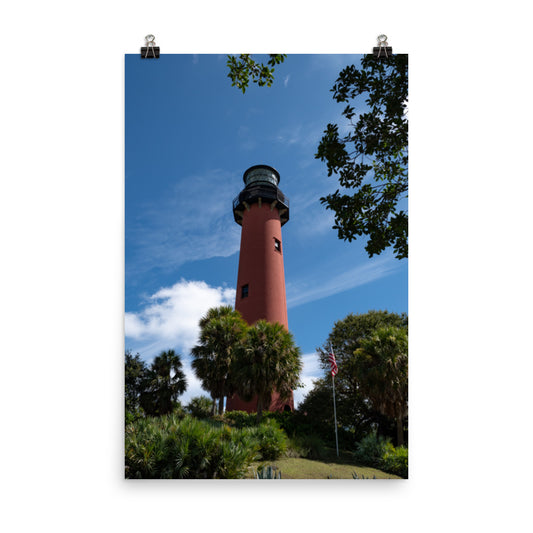 Jupiter Lighthouse 2 Color Landscape Photo Loose Wall Art Print - PIPAFINEART