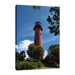 Jupiter Lighthouse 2 Color Coastal Landscape Photo Fine Art Canvas Wall Art Prints  - PIPAFINEART