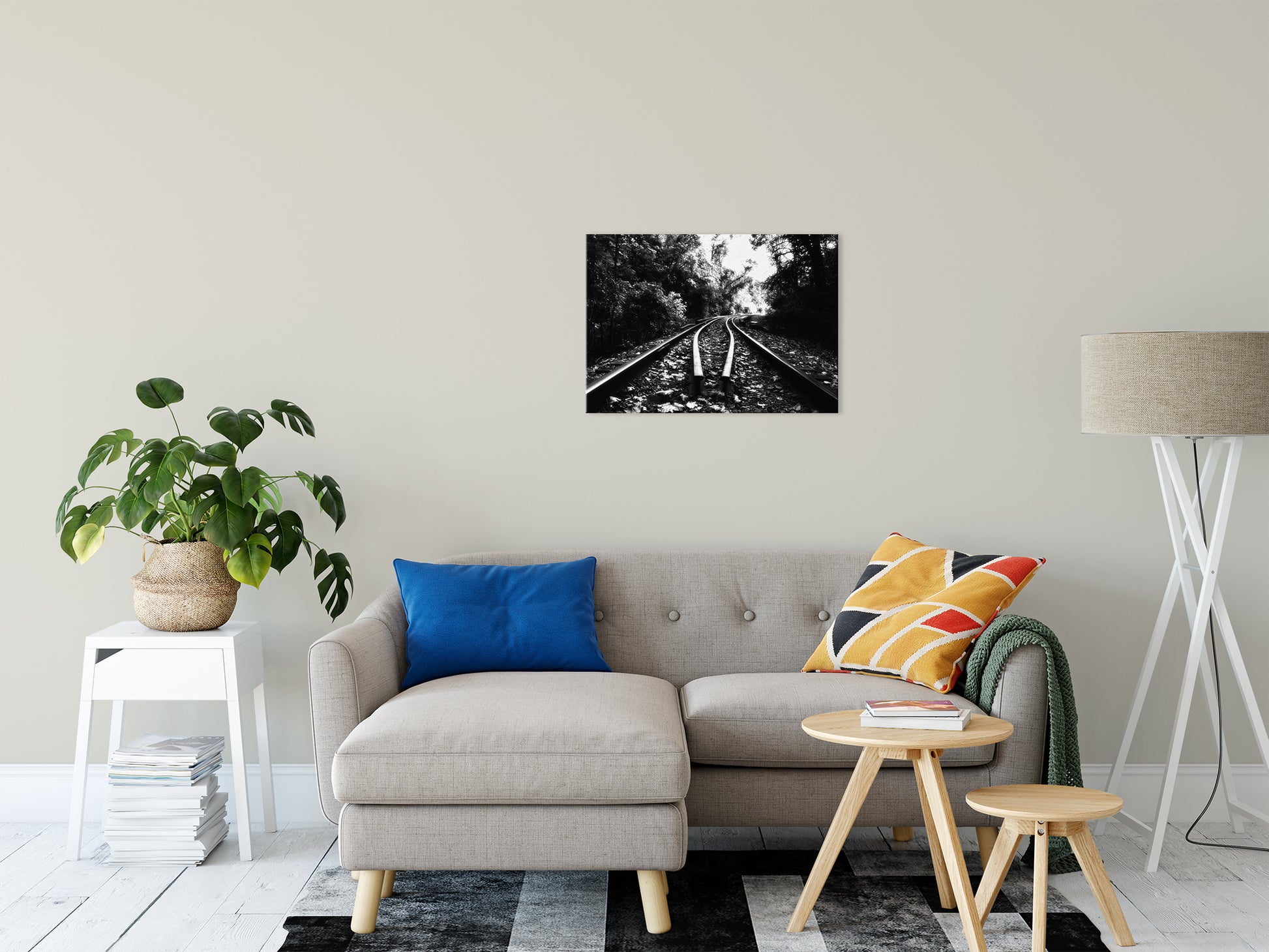 Lead Me Into The Light in Black and White Rural Landscape Fine Art Canvas Wall Art Prints 20" x 30" - PIPAFINEART