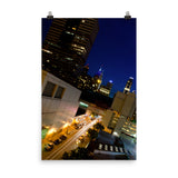 Light Trails In Philly Urban Landscape Loose Unframed Wall Art Prints - PIPAFINEART