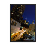 Light Trails in Philly Urban Landscape Photo Framed Wall Art Print  - PIPAFINEART