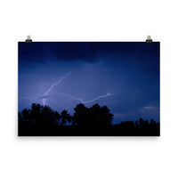 Lightning Over The Valley Urban Landscape Loose Unframed Wall Art Prints - PIPAFINEART