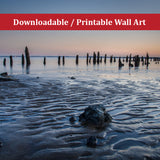 Low Tide At Battery Landscape Photo DIY Wall Decor Instant Download Print - Printable  - PIPAFINEART