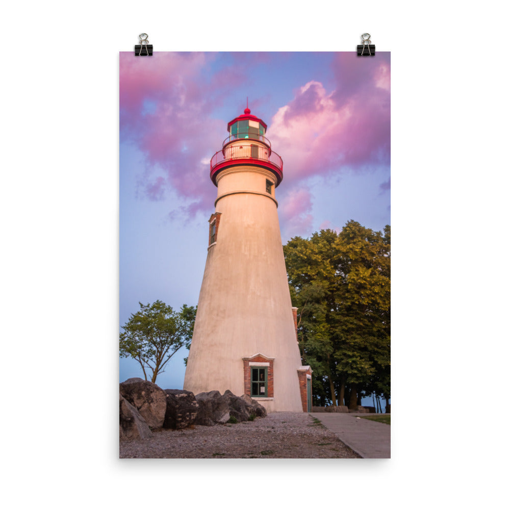 Marblehead Lighthouse at Sunset Landscape Photo Loose Wall Art Print - PIPAFINEART