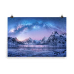 Milky Way Lofoten Islands, Norway Landscape Photo Loose Wall Art Prints