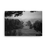 Mist of Valley Forge Black and White Rural Landscape Canvas Wall Art Prints