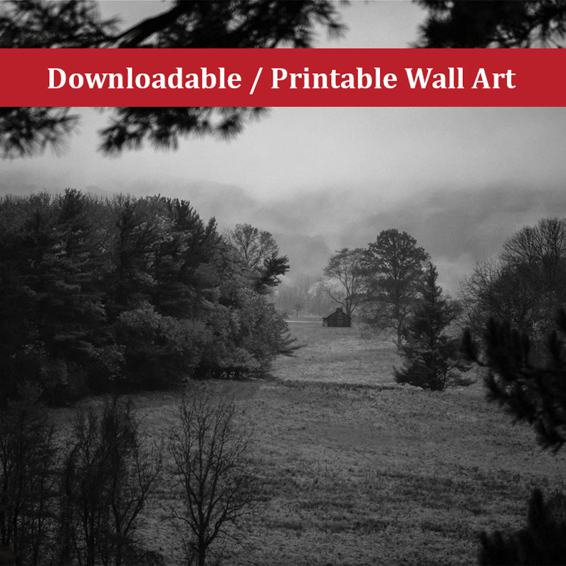 Mist of Valley Forge Landscape Photo DIY Wall Decor Instant Download Print - Printable  - PIPAFINEART