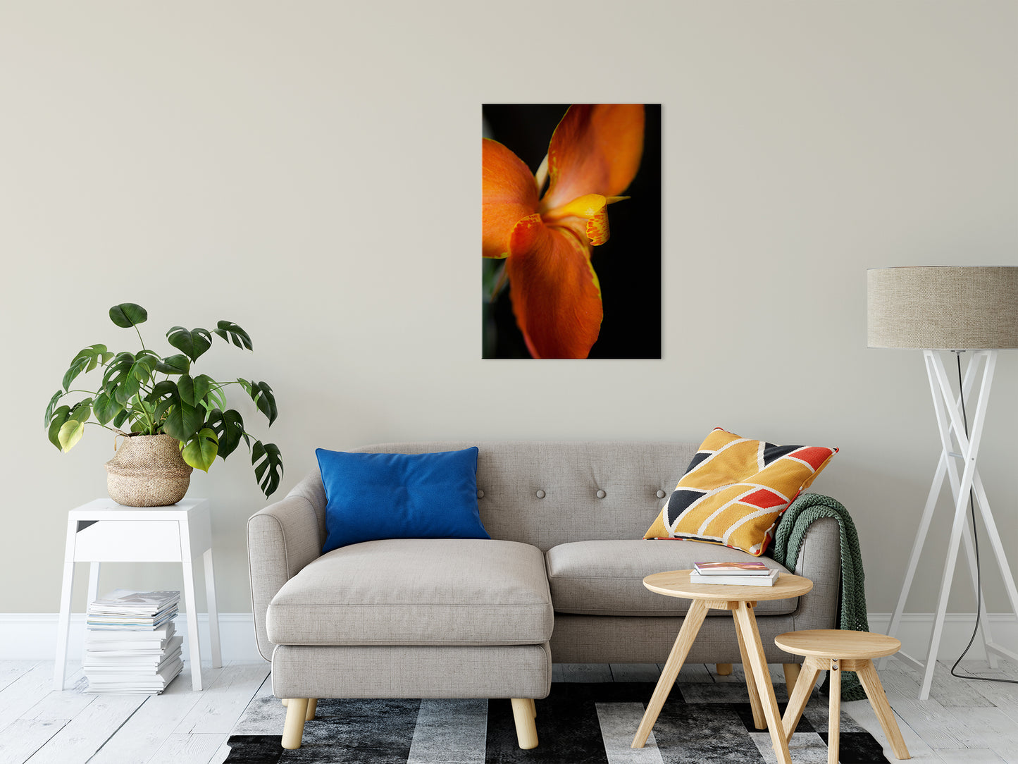 Orange Canna at Longwood Nature / Floral Photo Fine Art Canvas Wall Art Prints 24" x 36" - PIPAFINEART