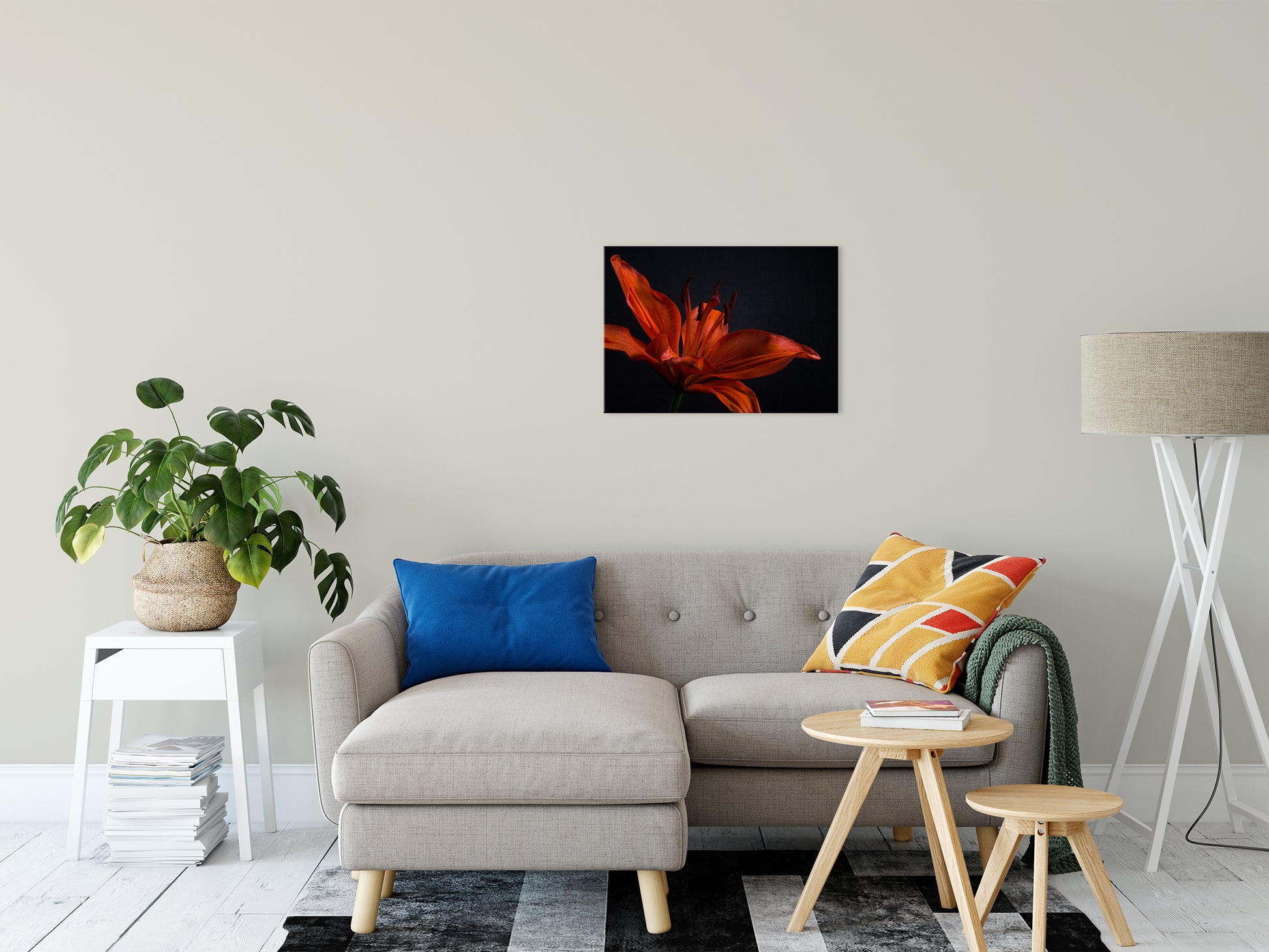 Orange Lily with Backlight Nature / Floral Photo Fine Art Canvas Wall Art Prints 20" x 24" - PIPAFINEART