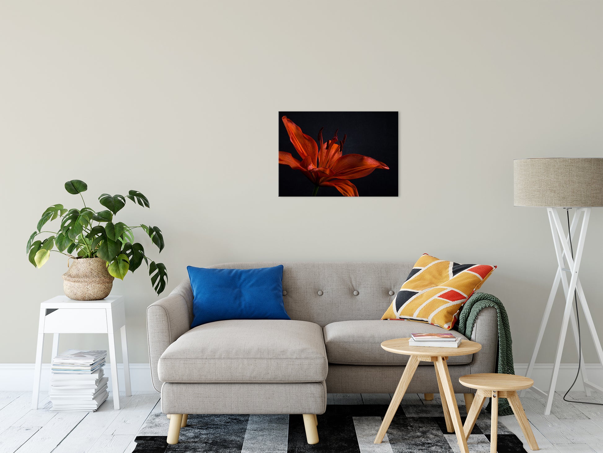 Orange Lily with Backlight Nature / Floral Photo Fine Art Canvas Wall Art Prints 20" x 30" - PIPAFINEART