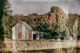 Patriotic Barn in Field Glass Plate Landscape Photo DIY Wall Decor Instant Download Print - Printable  - PIPAFINEART