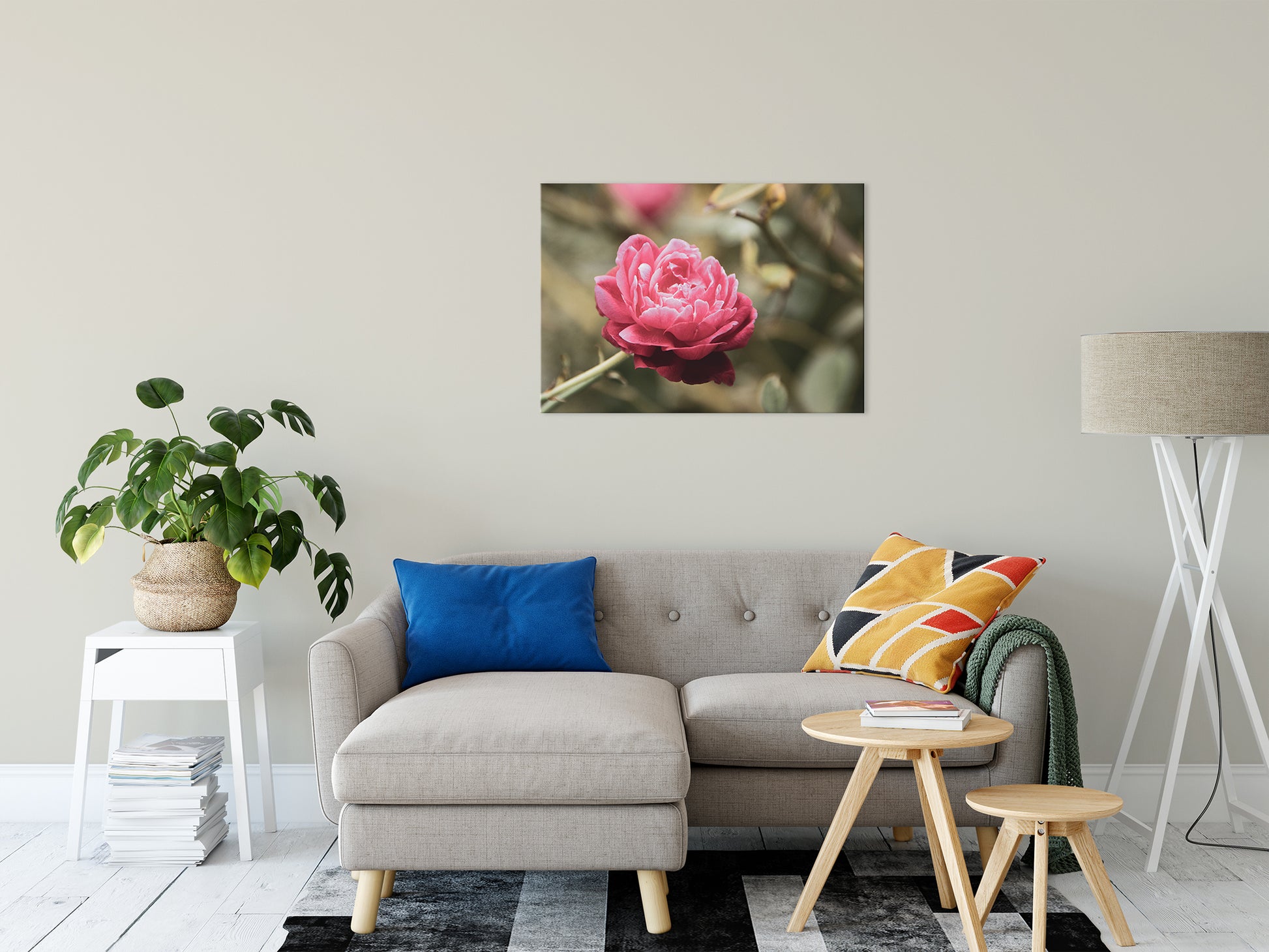 Perfect Petals Colorized Floral Nature Photo Fine Art Canvas Wall Art Prints 24" x 36" - PIPAFINEART