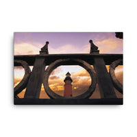 Ponce De Leon Lighthouse and Iron Fence Architectural Coastal Photo Canvas Wall Art Prints