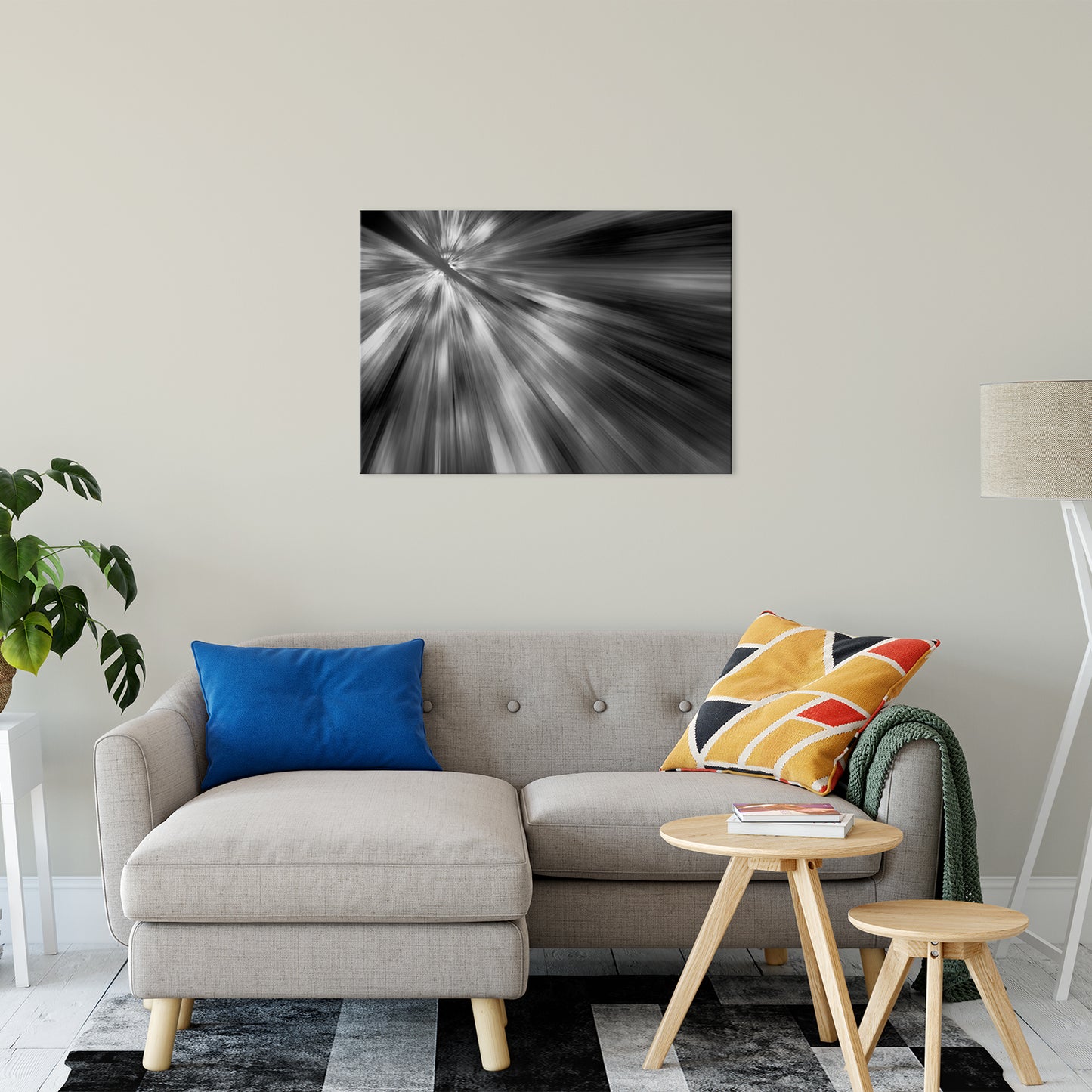 Radial Sun Rays Abstract Photo Fine Art Canvas & Unframed Wall Art Prints 24" x 36" / Fine Art Canvas - PIPAFINEART