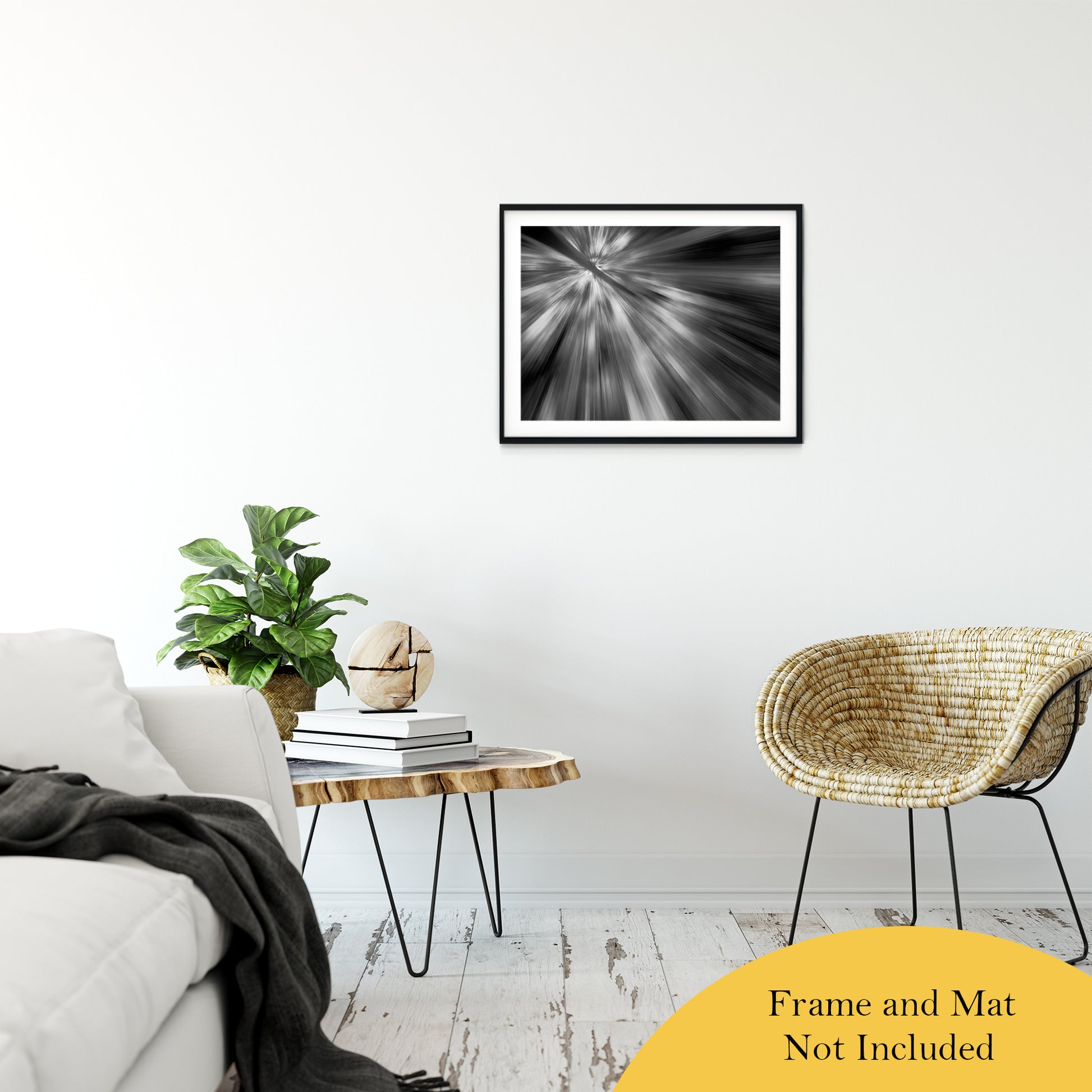 Radial Sun Rays Abstract Photo Fine Art Canvas & Unframed Wall Art Prints 20" x 30" / Classic Paper - Unframed - PIPAFINEART