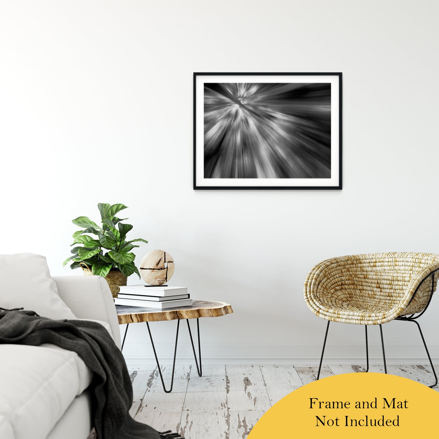 Radial Sun Rays Abstract Photo Fine Art Canvas & Unframed Wall Art Prints 24" x 36" / Classic Paper - Unframed - PIPAFINEART