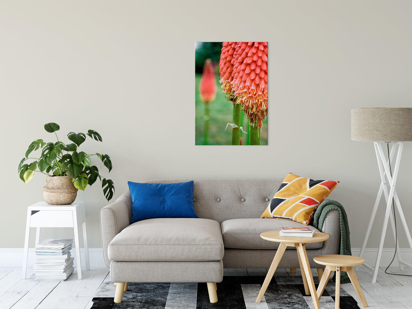 Red Hot Pokers Nature / Floral Photo Fine Art Canvas Wall Art Prints 24" x 36" - PIPAFINEART