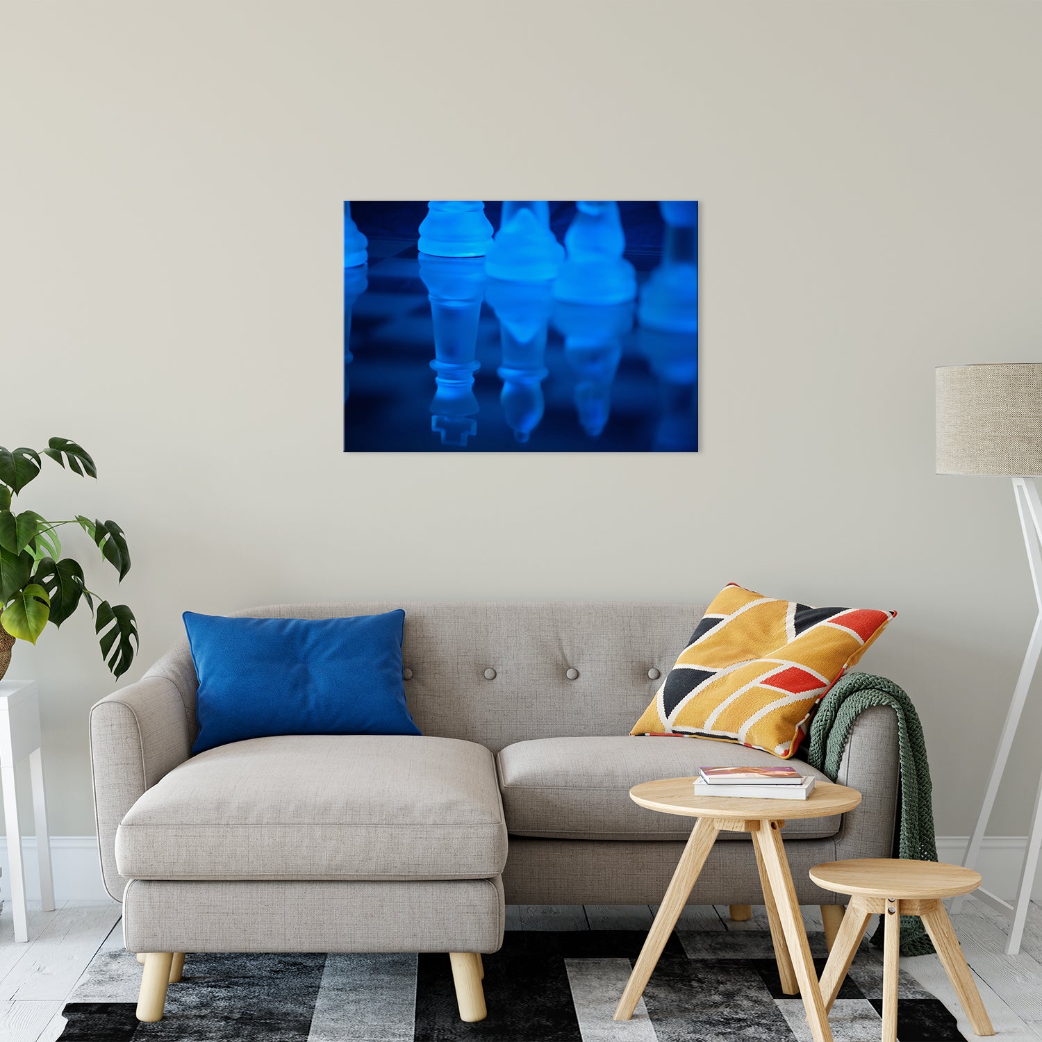 Reflections, Chess Pieces Abstract Photo Fine Art Canvas & Unframed Wall Art Prints 24" x 36" / Fine Art Canvas - PIPAFINEART
