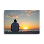 Reflections of The Day Coastal Sunset Landscape Photo Canvas Wall Art Print