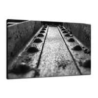 Rivets in Steel Girder in Black and White Abstract Photo Fine Art Canvas & Unframed Wall Art Prints  - PIPAFINEART