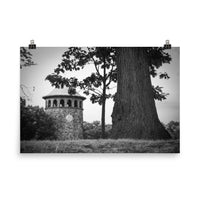 Rockford Tower 2 Black and White Landscape Photo Loose Wall Art Prints - PIPAFINEART