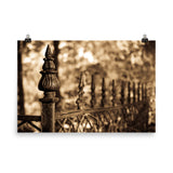 Sepia Antique Fence Abstract Photo Loose / Unframed Wall Art Print