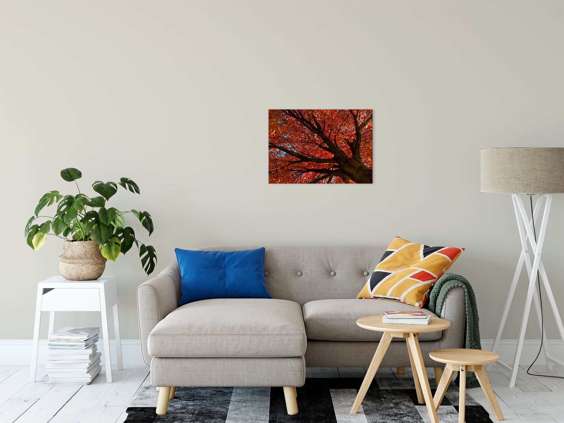 Shimmering Orange Autumn Tree Nature / Botanical Photo Fine Art Canvas Wall Art Prints 20" x 24" - PIPAFINEART