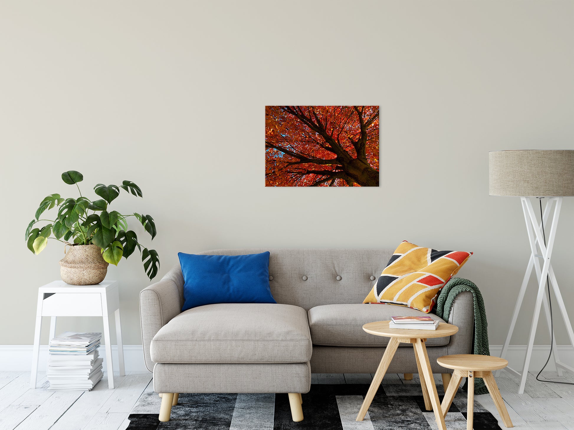 Shimmering Orange Autumn Tree Nature / Botanical Photo Fine Art Canvas Wall Art Prints 20" x 30" - PIPAFINEART