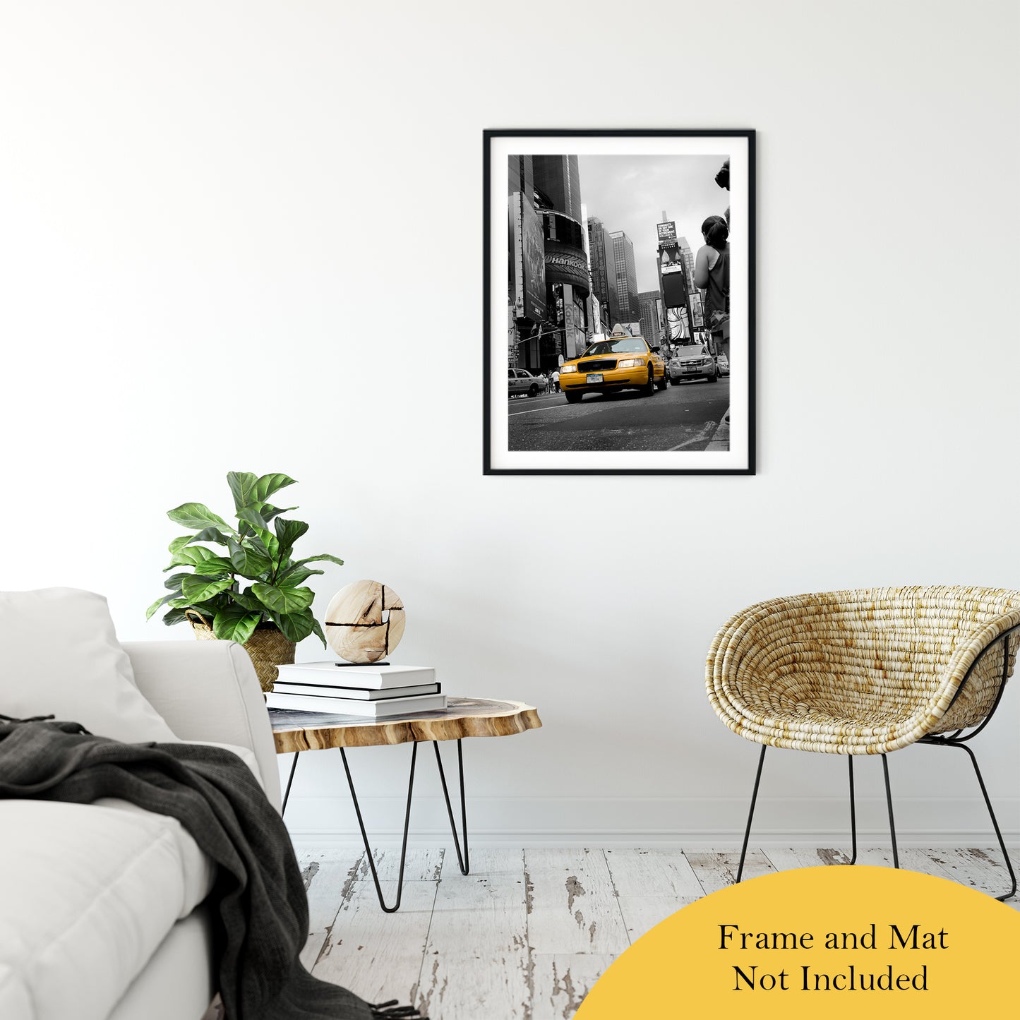 Shining Taxi Cab - Black and White Abstract Photo Fine Art Canvas & Unframed Wall Art Prints 24" x 36" / Classic Paper - Unframed - PIPAFINEART