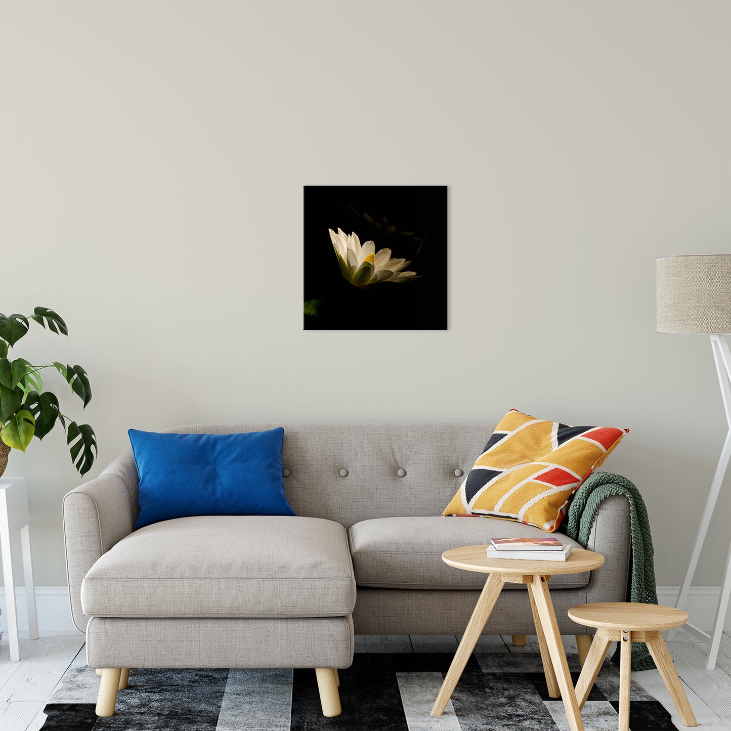 Spotlight on Waterlily - Square Nature / Floral Photo Fine Art & Unframed Wall Art Prints 16" x 16" / Fine Art Canvas - PIPAFINEART