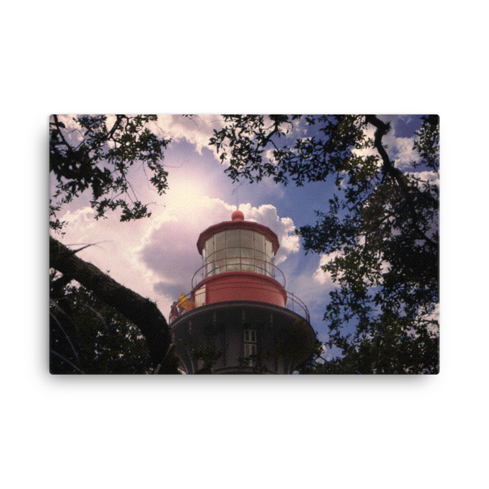 St Augustine Lighthouse and Tree Branches Urban Building Photograph Canvas Wall Art Prints