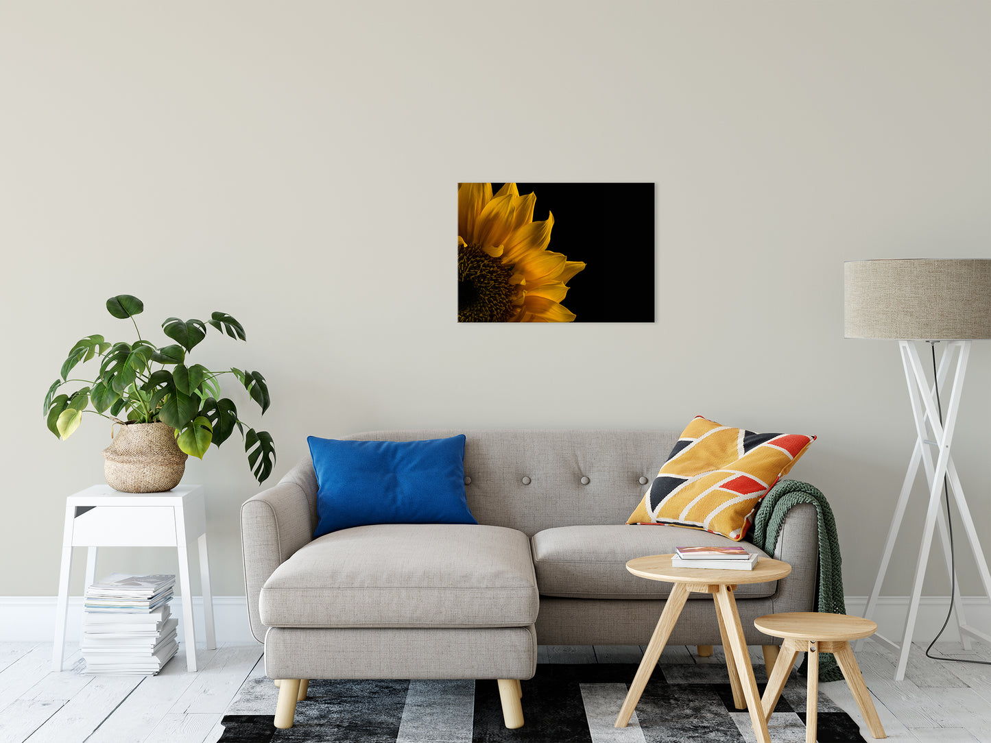 Sunflower in Corner Nature / Floral Photo Fine Art Canvas Wall Art Prints 20" x 30" - PIPAFINEART