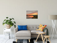 Sunset Over Woodland Marsh Landscape Photo Fine Art Canvas Wall Art Prints 20" x 30" - PIPAFINEART