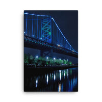 The Ben Franklin Bridge 3 Urban Landscape Traditional Canvas Wall Art Print
