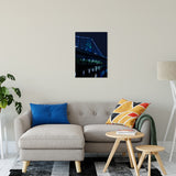 The Ben Franklin Bridge 3 Night Photo Fine Art Canvas Wall Art Prints 20" x 24" - PIPAFINEART