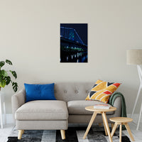 The Ben Franklin Bridge 3 Night Photo Fine Art Canvas Wall Art Prints 20" x 30" - PIPAFINEART