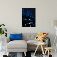 The Ben Franklin Bridge 3 Night Photo Fine Art Canvas Wall Art Prints 24" x 36" - PIPAFINEART