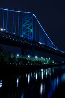 The Ben Franklin Bridge 3 Night Photo Fine Art Canvas Wall Art Prints  - PIPAFINEART