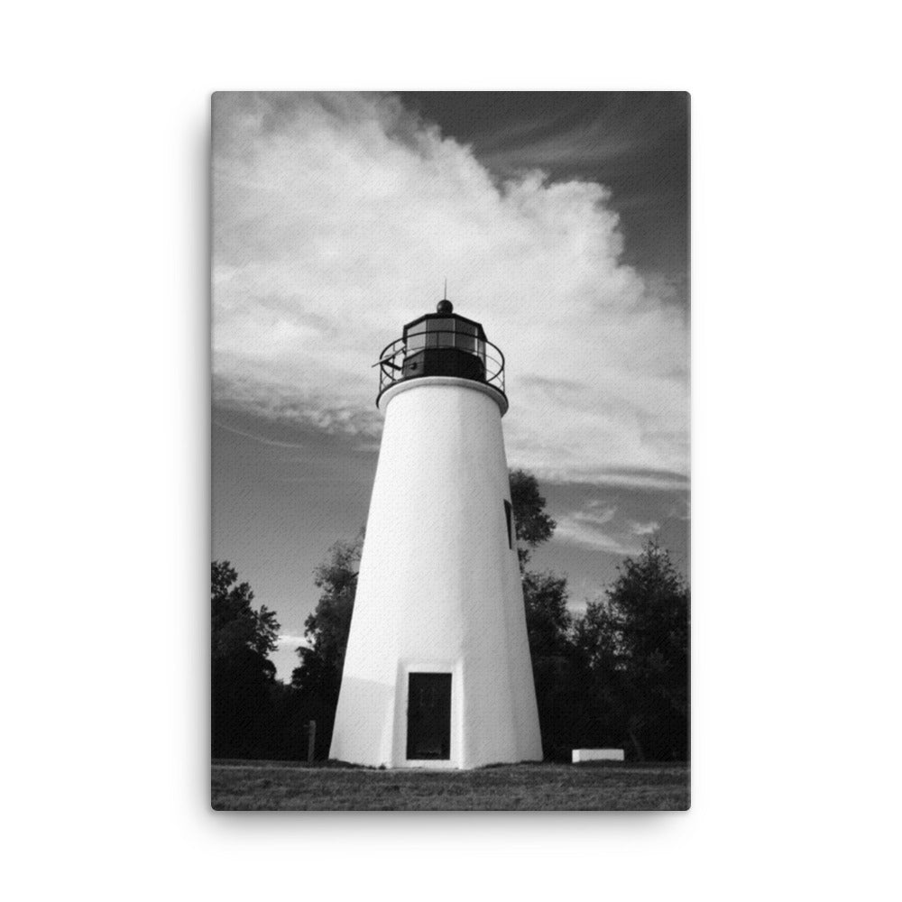 Touch the Sky Black and White Coastal Landscape Canvas Wall Art Prints