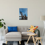 Urban Wall Art Prints: Train Drawbridge Jacksonville 3 Color Urban Landscape Photo Fine Art Canvas Wall Art Print