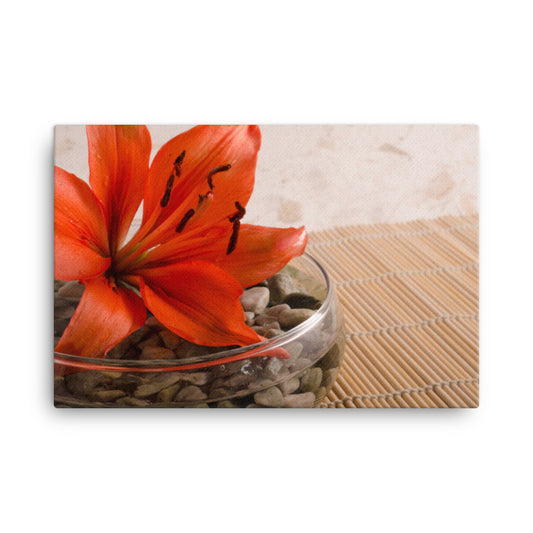 Tranquil Lily  Floral Nature Canvas Wall Art Prints