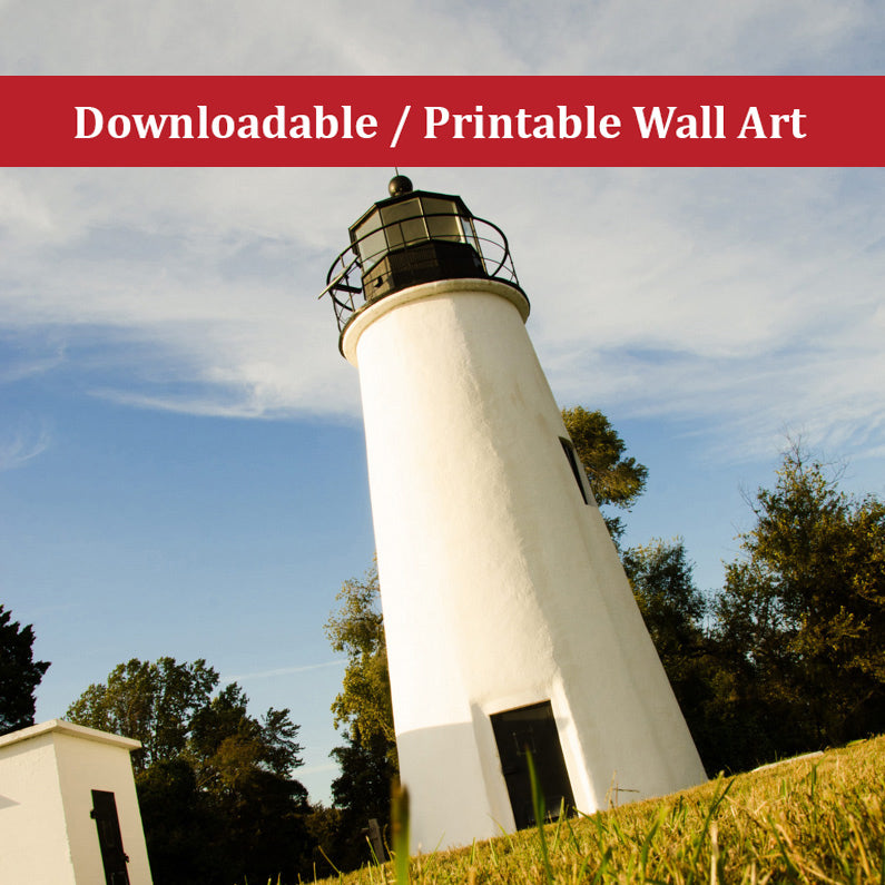 Turkey Point Lighthouse Landscape Photo DIY Wall Decor Instant Download Print - Printable  - PIPAFINEART