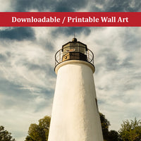Turkey Point Lighthouse Standing Tall Landscape Photo DIY Wall Decor Instant Download Print - Printable  - PIPAFINEART