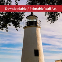 Turkey Point Lighthouse in the Trees Landscape Photo DIY Wall Decor Instant Download Print - Printable  - PIPAFINEART