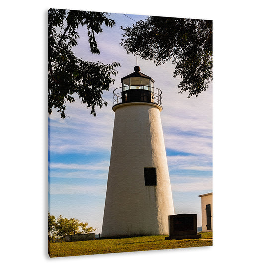 Turkey Point Lighthouse in the Trees Landscape Fine Art Canvas Wall Art Prints  - PIPAFINEART