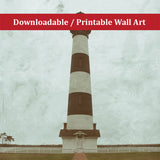 Modern Printable Art: Aged Colorized Bodie Lighthouse Landscape Photo DIY Wall Decor Instant Download Print - Printable  - PIPAFINEART