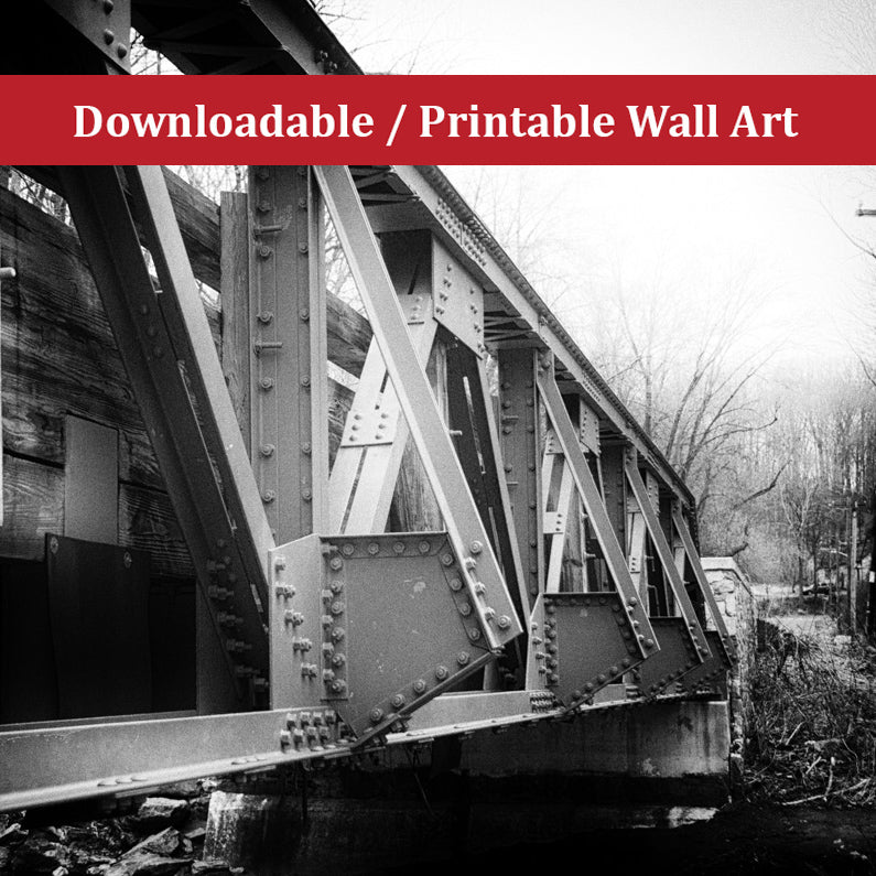 White Clay Creek Bridge Landscape Photo DIY Wall Decor Instant Download Print - Printable  - PIPAFINEART